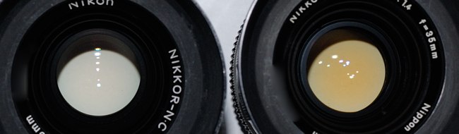 Verfärbung durch Thorium beim Nikon 35mm 1,4